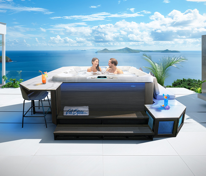 Calspas hot tub being used in a family setting - George Morlan